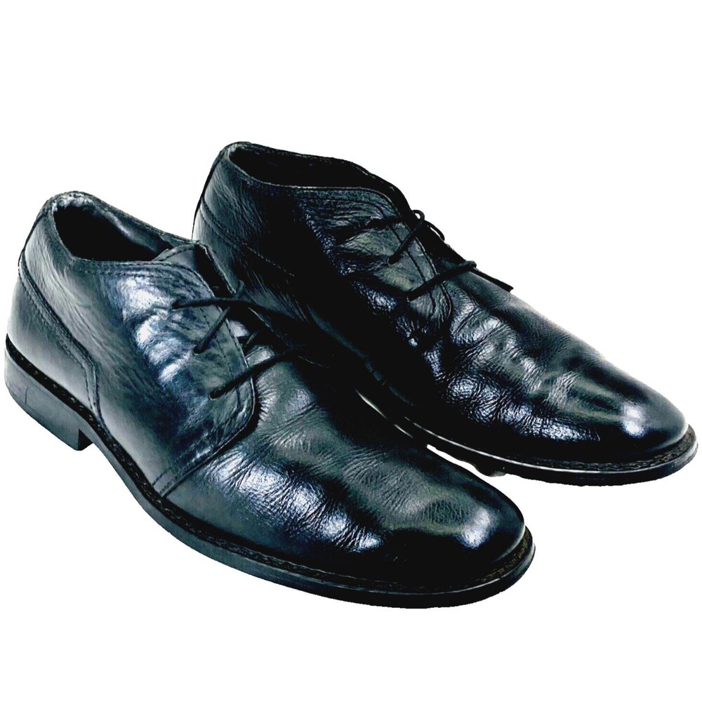 Dr Scholls Shoes Chukka Ankle Leather Tanner Black 11 Men Lace Mid Preppy Y2K